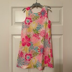 Floral Pink Sleeveless Kids Dress